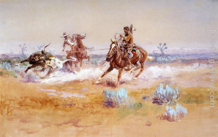 Mexico painting - Charles Marion Russell Mexico art painting